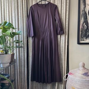 ‘S Max Mara Purple Long Sleeve midi dress